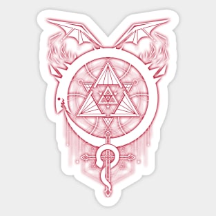 White Snakes of Alchemy (Glowing) Sticker